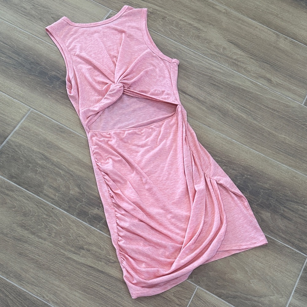 Pink Front Twist Dress